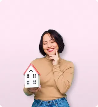 Woman with house