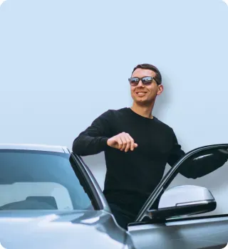 Person with car