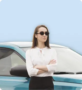 Woman with car